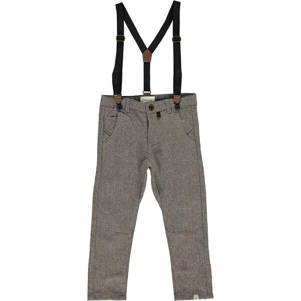 Herringbone Pants with Suspenders - Brown by Me & Henry FINAL SALE