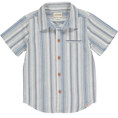 Newport Short Sleeve Button Up - Blue Striped by Me & Henry FINAL SALE