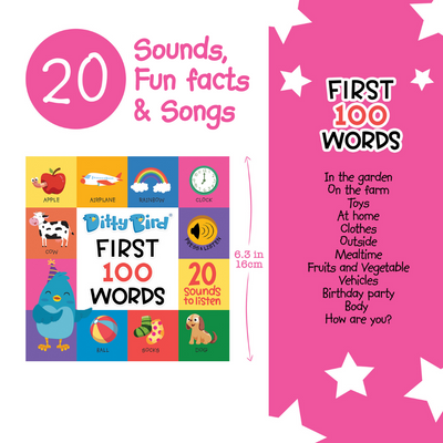 First 100 Words Baby Book by Ditty Bird