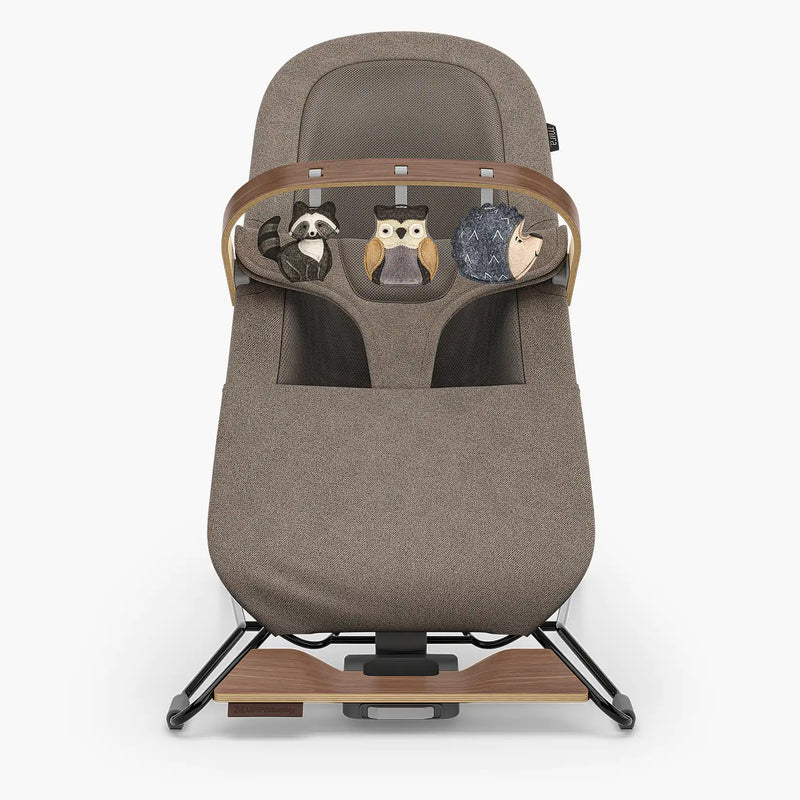 Mira Bouncer Forest Fun Toy Bar - Grey/Walnut Wood by Uppababy