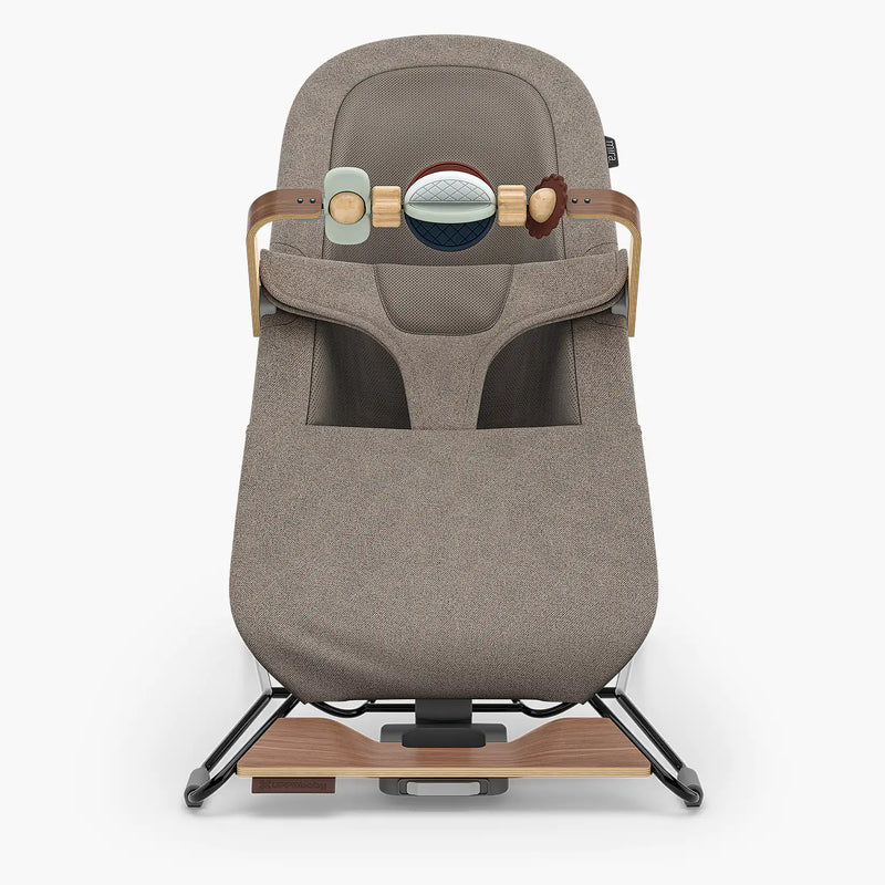 Mira Bouncer Wonder Wheel Toy Bar - Multicolor/Walnut Wood by Uppababy