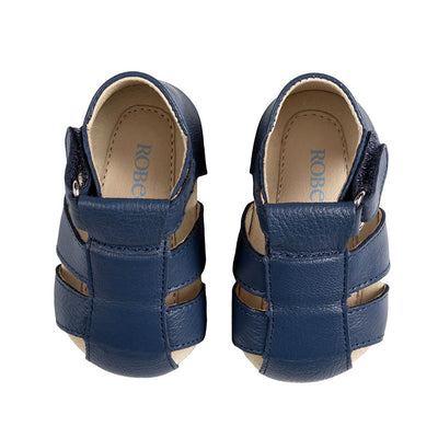 Matthew First Kicks Sandals - Navy by Robeez FINAL SALE