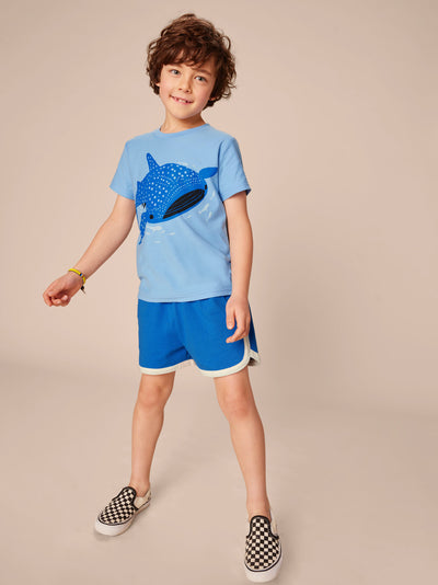 Tattle Whale Shark Tee - Blue Orchid by Tea Collection FINAL SALE