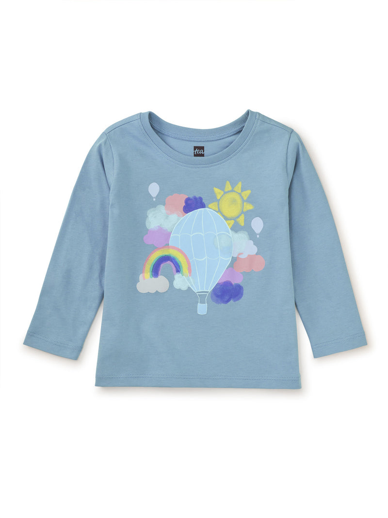 Hot Air Balloon Graphic Tee - Cloud by Tea Collection