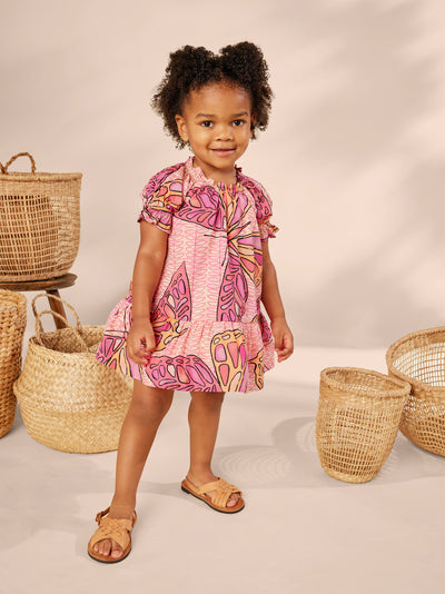 Puff Sleeve Baby Dress - Batik Butterfly by Tea Collection FINAL SALE