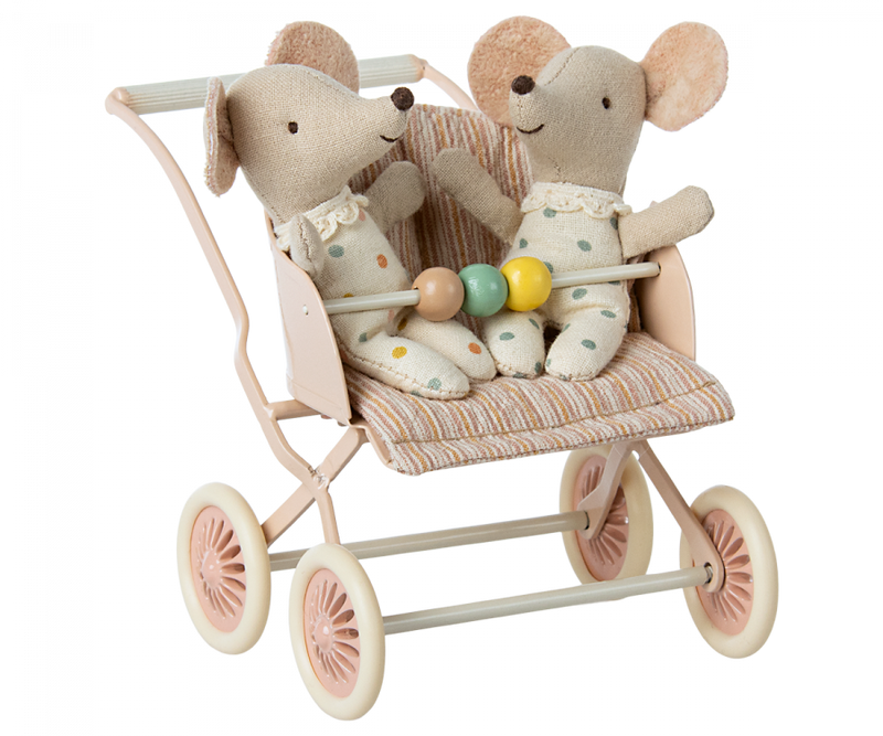 Stroller, Baby Mice - Rose by Maileg