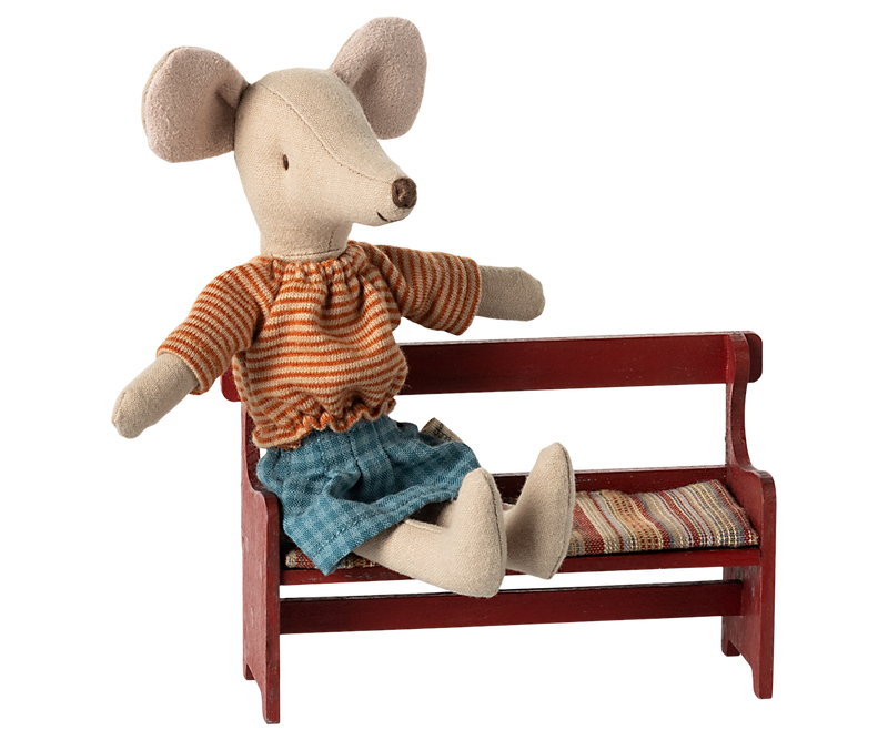 Bench, Mouse - Red by Maileg