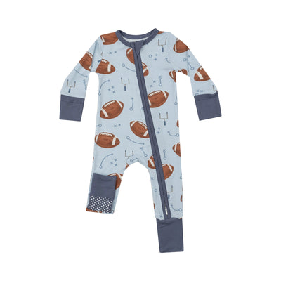 Bamboo 2 Way Zipper Romper - Footballs by Angel Dear