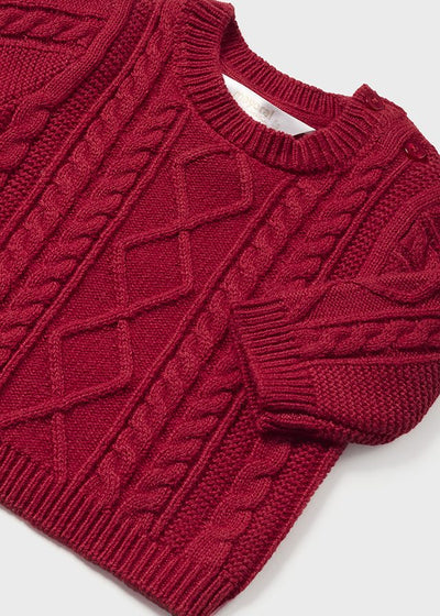 Braided Jumper - Cherry by Mayoral - FINAL SALE