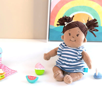 Baby Stella Doll - Beige Doll with Brown Pigtails by Manhattan Toy