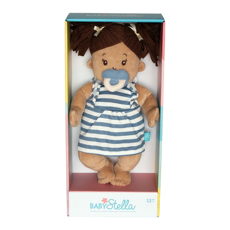 Baby Stella Doll - Beige Doll with Brown Pigtails by Manhattan Toy