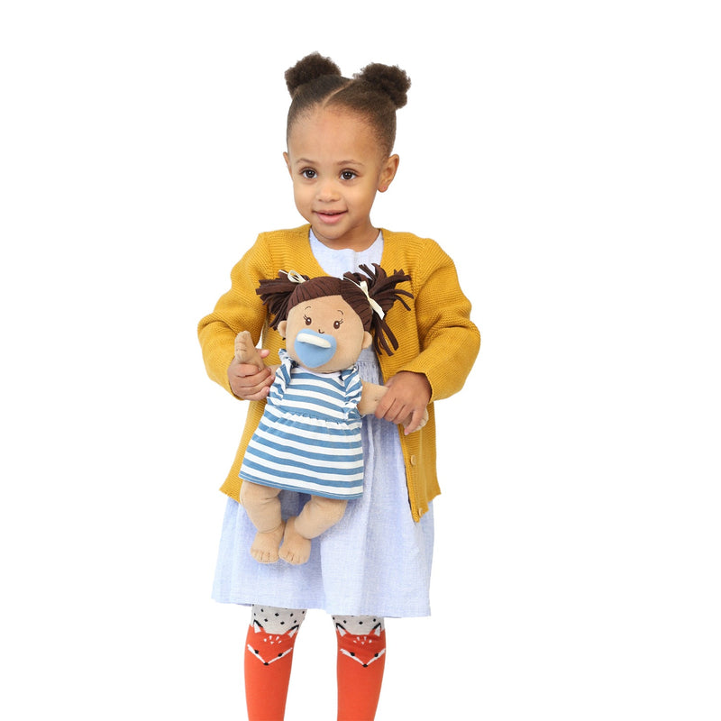 Baby Stella Doll - Beige Doll with Brown Pigtails by Manhattan Toy