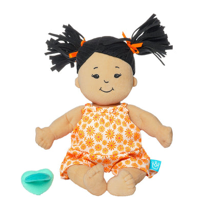 Baby Stella Doll - Beige Doll with Black Pigtails by Manhattan Toy