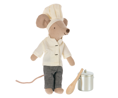 Chef Mouse with Soup Pot and Spoon by Maileg