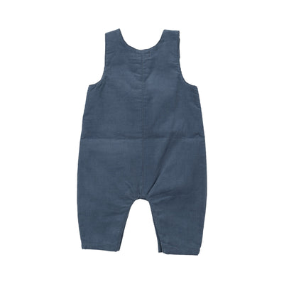 Yoke Ruffle Corduroy Overall - Solid Navy by Angel Dear