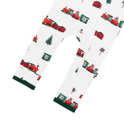 Zippered Romper - Holiday Train by Kyte Baby