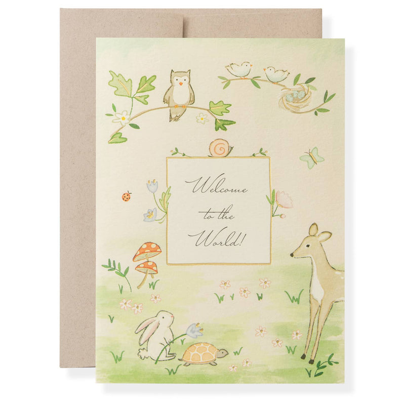 Woodland Baby Greeting Card by Karen Adams Designs