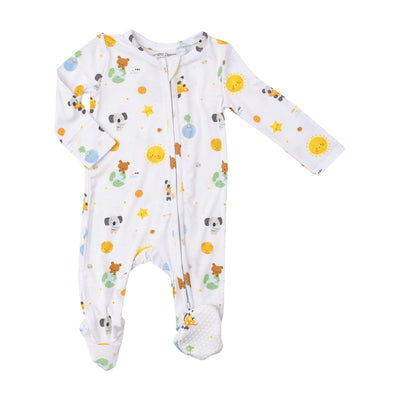 Bamboo 2 Way Zipper Footie - Baby Solar System by Angel Dear - FINAL SALE