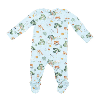 Bamboo 2 Way Zipper Footie - Farm Friends by Angel Dear - FINAL SALE