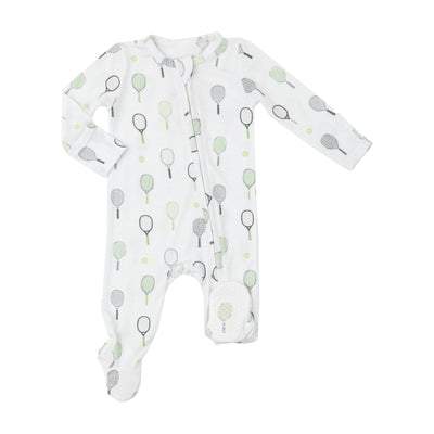 Bamboo 2 Way Zipper Footie - Tennis Green by Angel Dear - FINAL SALE