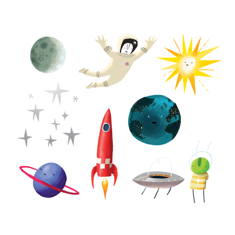 Space Explorer Tattoo Set by Tattly