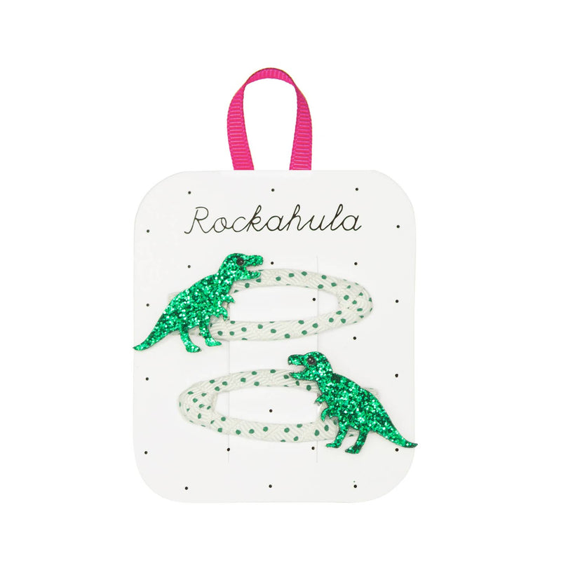 Spotty T-Rex Glitter Clips by Rockahula Kids