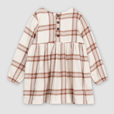 Copper Plaid Flannel Dress by miles the label.