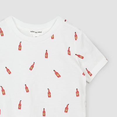 Short Sleeve T-Shirt - Hot Sauce Print by miles the label. - FINAL SALE