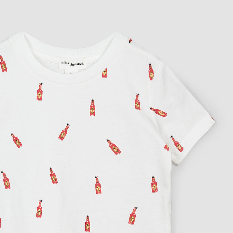 Short Sleeve T-Shirt - Hot Sauce Print by miles the label. - FINAL SALE