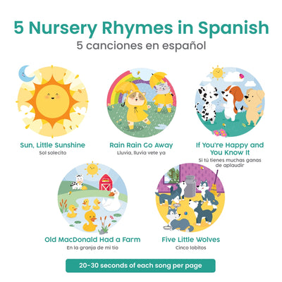 Sol Solecito Bilingual Musical Book: Spanish Nursery Rhymes by Binibi