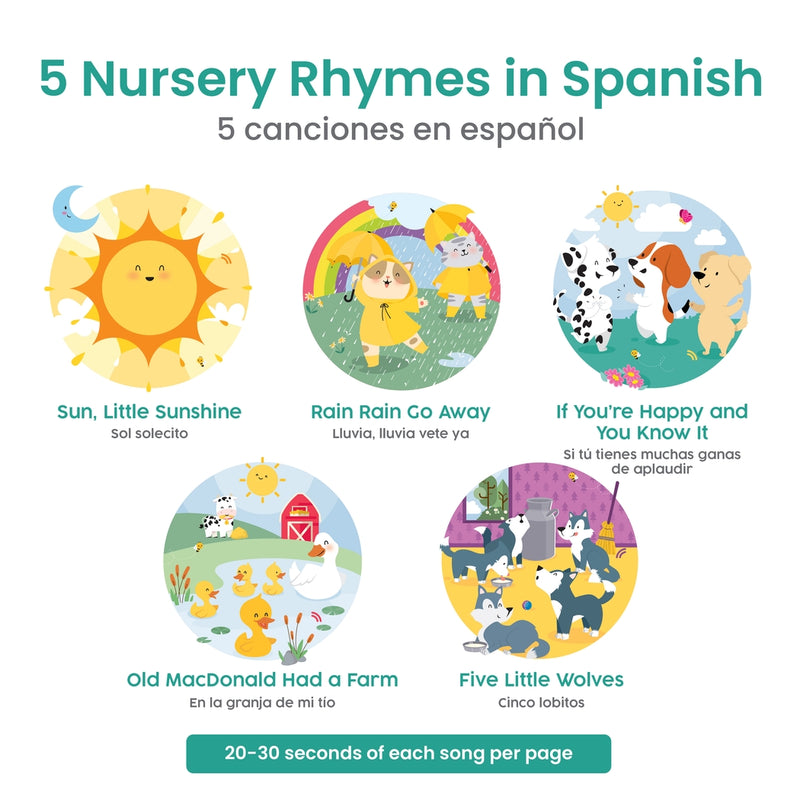 Sol Solecito Bilingual Musical Book: Spanish Nursery Rhymes by Binibi