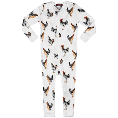 Organic Cotton Zipper Pajama - Chicken by Milkbarn