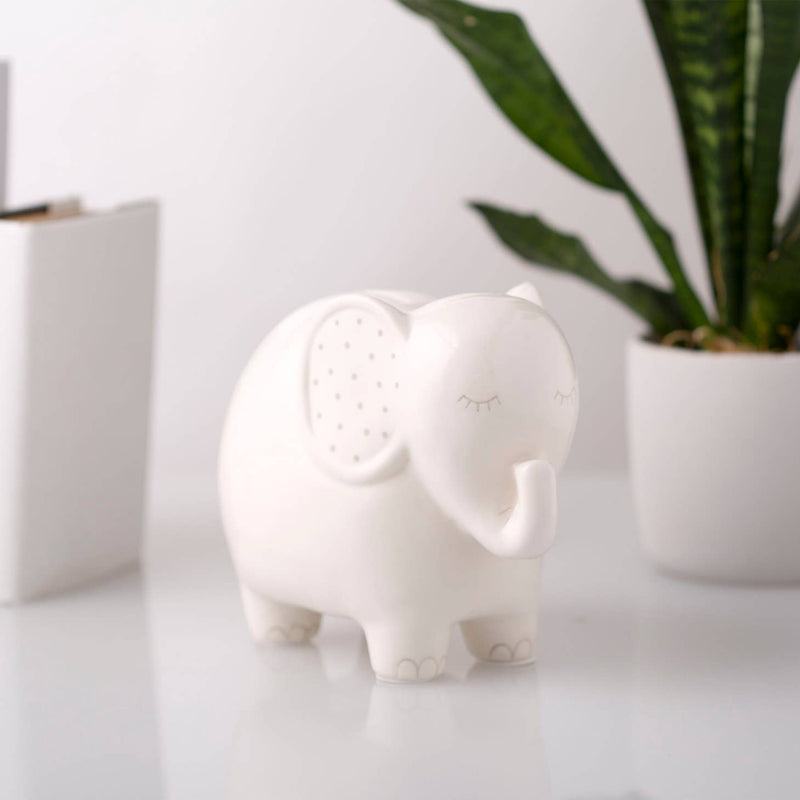 Ceramic Elephant Money Bank by Pearhead