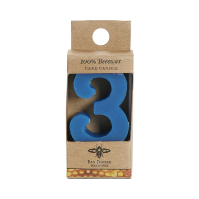 Birthday Number Cake Candle by Big Dipper Wax Works