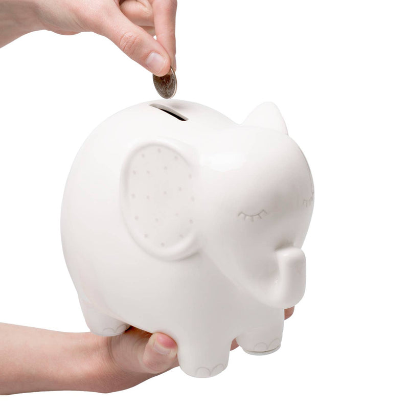 Ceramic Elephant Money Bank by Pearhead