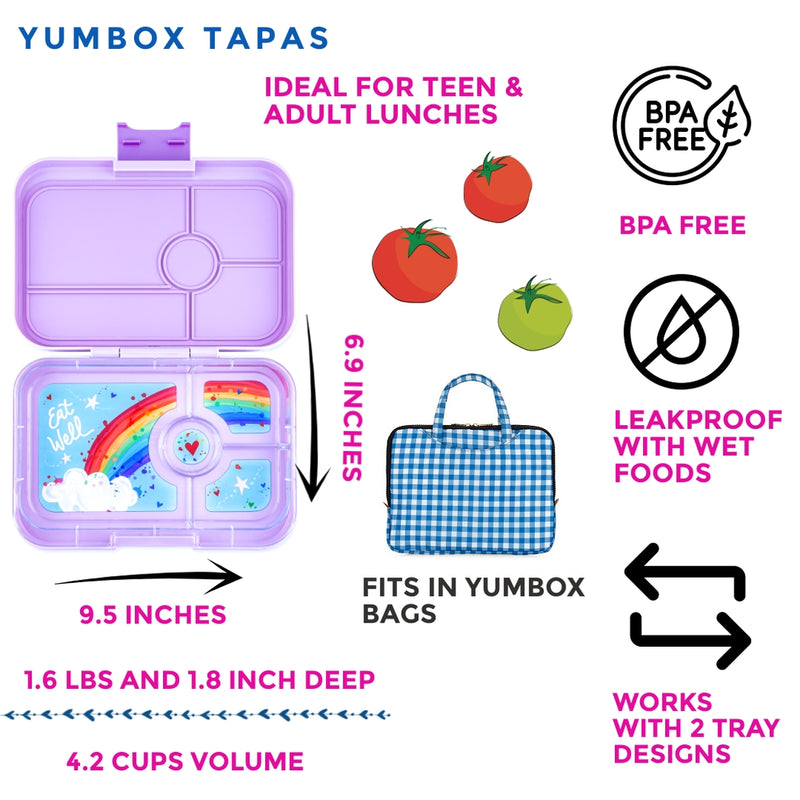 Yumbox Tapas Bento Lunch Box - 4 Compartment - Seville Purple