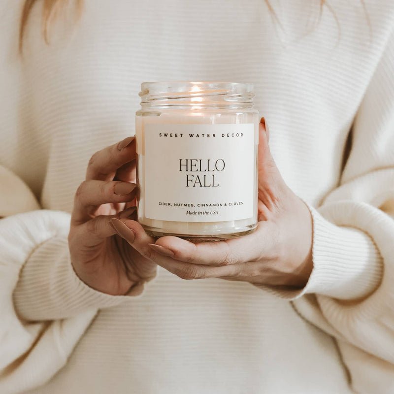 9oz Soy Candle - Hello Fall by Sweet Water Decor