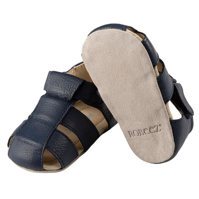 Matthew First Kicks Sandals - Navy by Robeez FINAL SALE