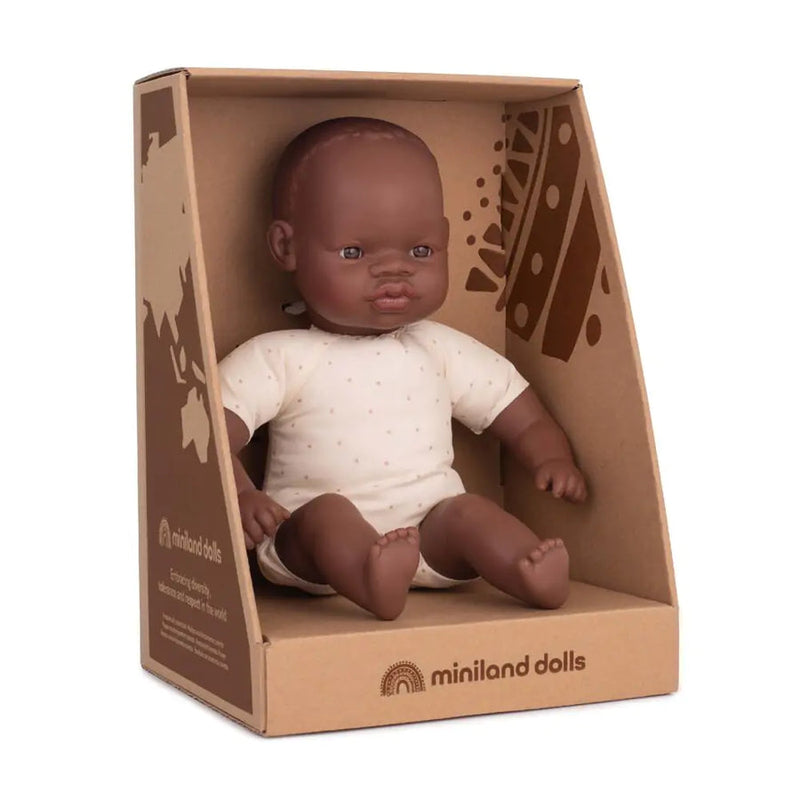 Soft Body Doll 12 5/8" - African by Miniland