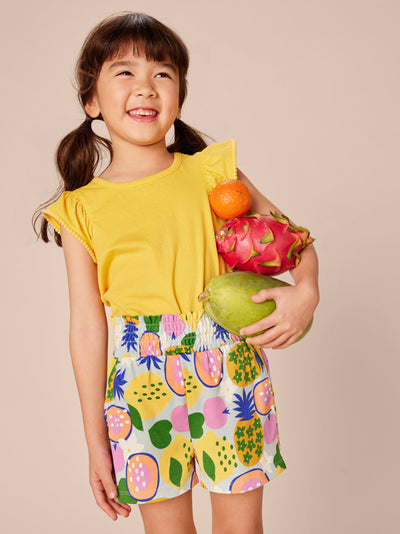 Paperbag High-Waist Shorts - Tropical Fruits by Tea Collection FINAL SALE