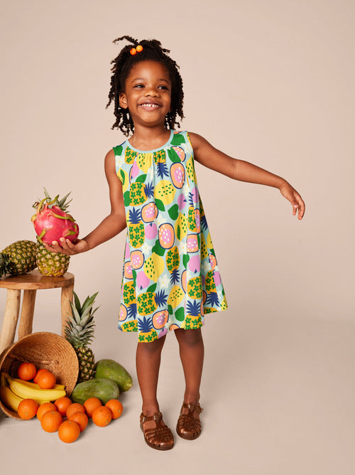 Trapeze Dress - Tropical Fruits by Tea Collection FINAL SALE