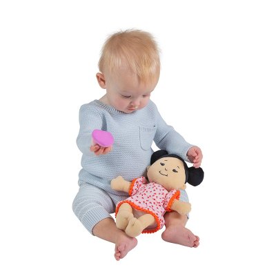 Wee Baby Stella Doll - Light Beige with Black Buns by Manhattan Toy