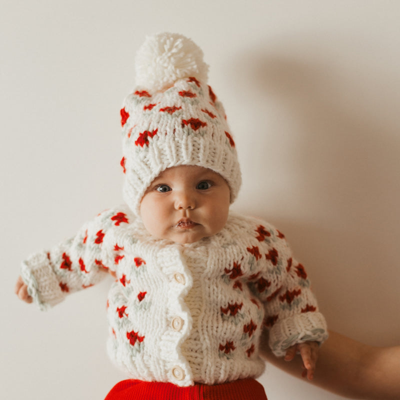 Bitty Blooms Knit Hat by Huggalugs