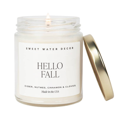 9oz Soy Candle - Hello Fall by Sweet Water Decor