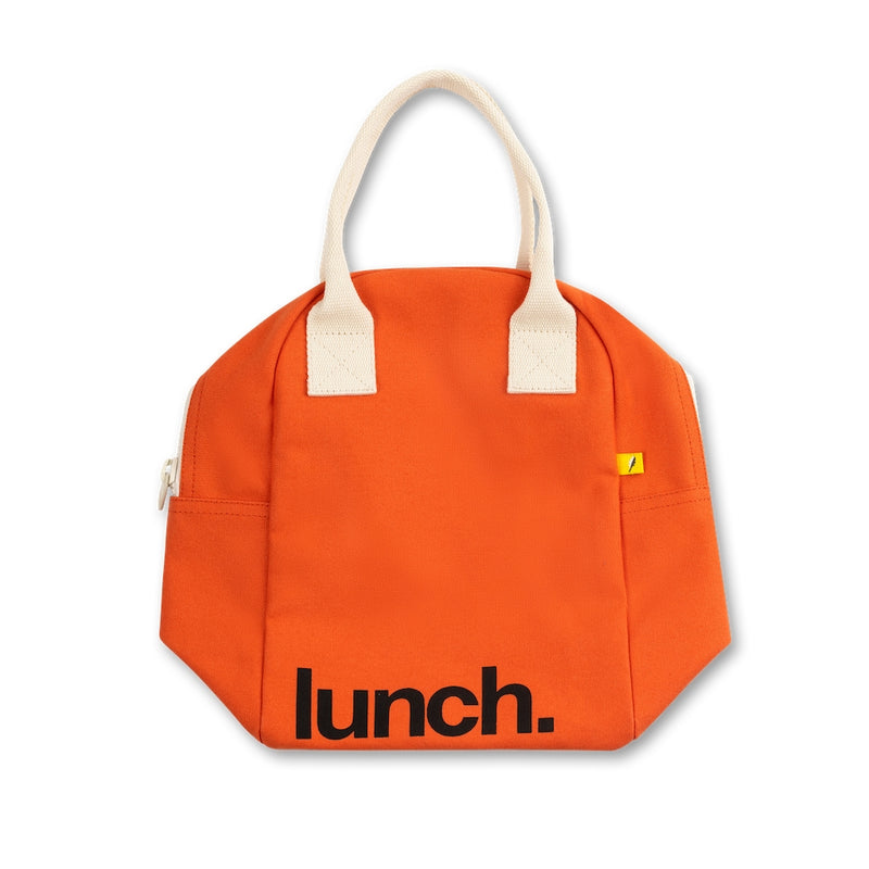 Zipper Lunch Bag - ‘Lunch’ in Poppy by Fluf