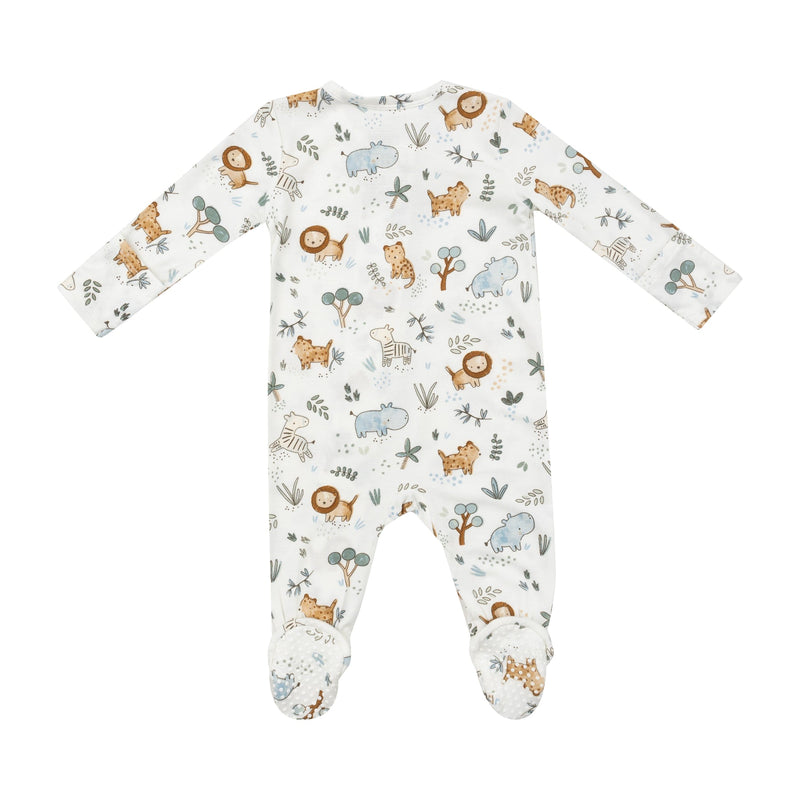 Bamboo 2 Way Zipper Footie - Delicate Safari by Angel Dear