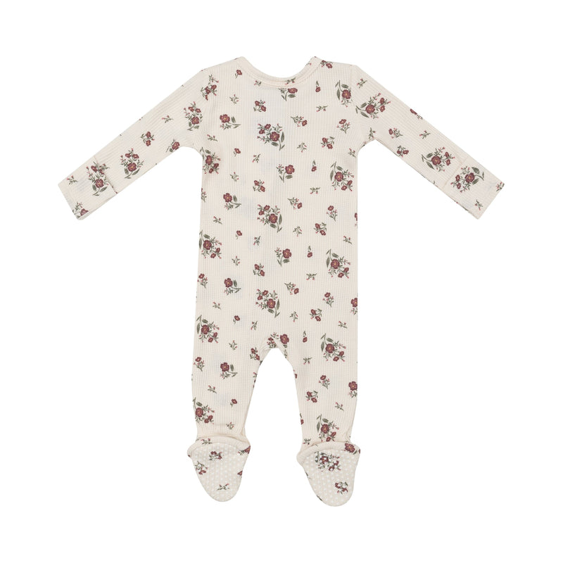 Bamboo 2 Way Zipper Footie - Misty Rose Floral by Angel Dear