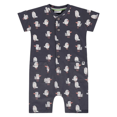 Birds Print Playsuit - Dark Grey by Babyface