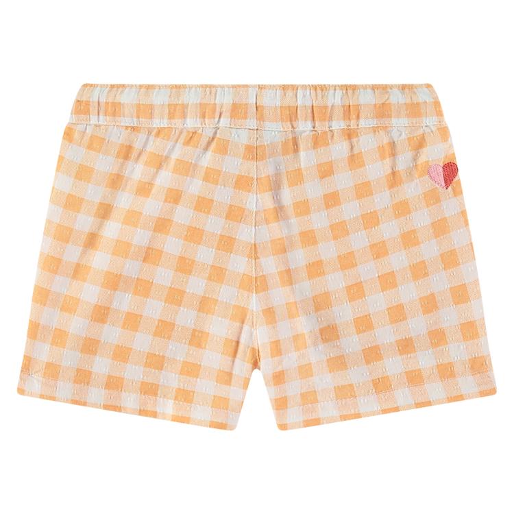 Baby Gingham Shorts - Cantaloupe by Babyface - FINAL SALE