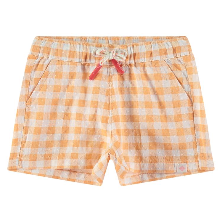 Baby Gingham Shorts - Cantaloupe by Babyface - FINAL SALE